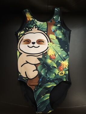 GYMGEAR Tropical Sloth Gymnastics Leotard, Youth M/8